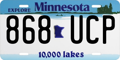 MN license plate 868UCP