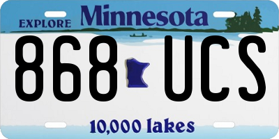 MN license plate 868UCS