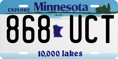 MN license plate 868UCT