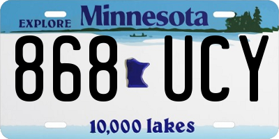 MN license plate 868UCY