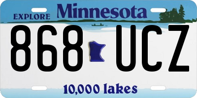 MN license plate 868UCZ