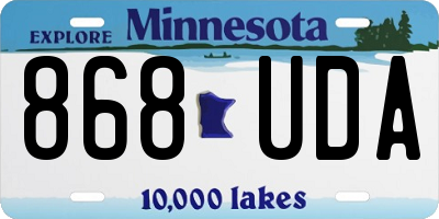 MN license plate 868UDA