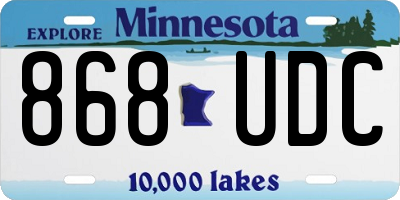 MN license plate 868UDC