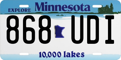 MN license plate 868UDI