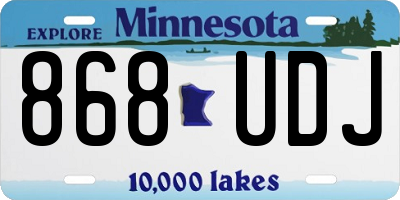 MN license plate 868UDJ