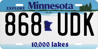 MN license plate 868UDK
