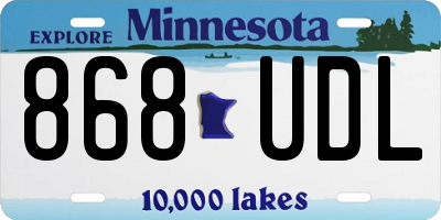 MN license plate 868UDL