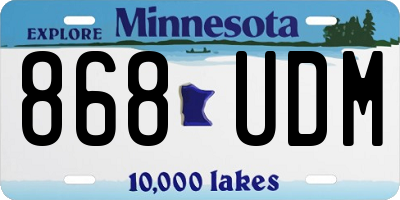 MN license plate 868UDM
