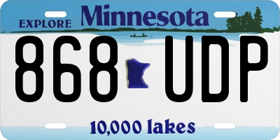 MN license plate 868UDP