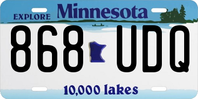MN license plate 868UDQ