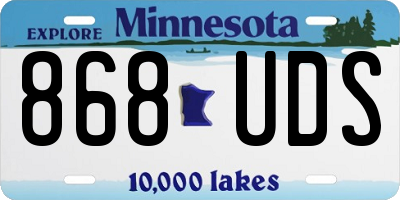 MN license plate 868UDS