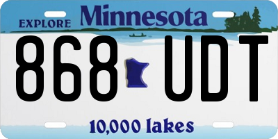 MN license plate 868UDT