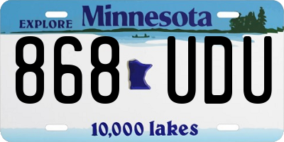 MN license plate 868UDU