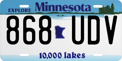 MN license plate 868UDV