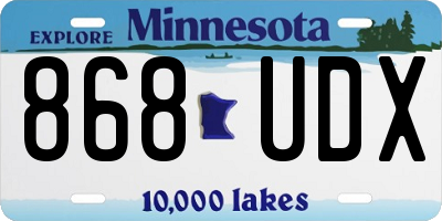 MN license plate 868UDX