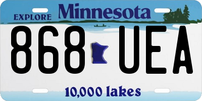 MN license plate 868UEA