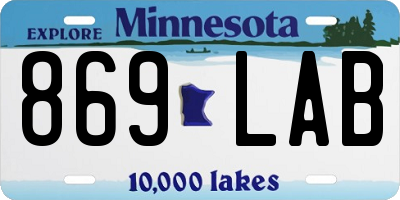 MN license plate 869LAB