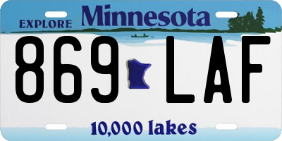 MN license plate 869LAF