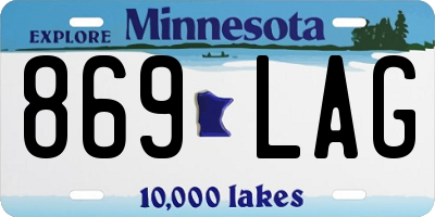 MN license plate 869LAG