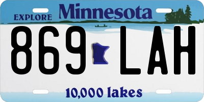 MN license plate 869LAH