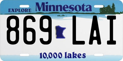 MN license plate 869LAI