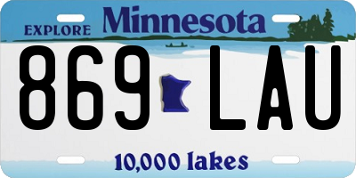 MN license plate 869LAU
