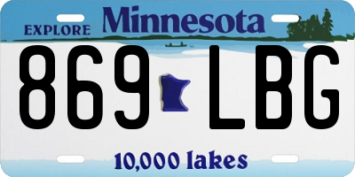 MN license plate 869LBG