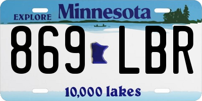 MN license plate 869LBR