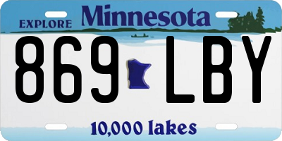 MN license plate 869LBY