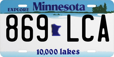 MN license plate 869LCA