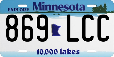 MN license plate 869LCC