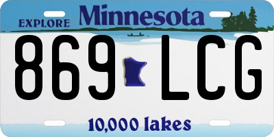 MN license plate 869LCG