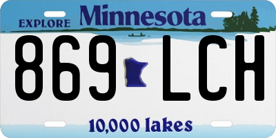 MN license plate 869LCH