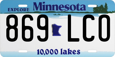 MN license plate 869LCO