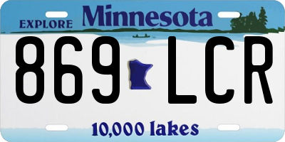 MN license plate 869LCR