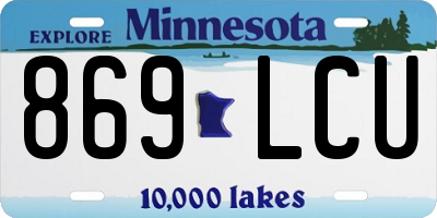 MN license plate 869LCU