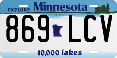 MN license plate 869LCV