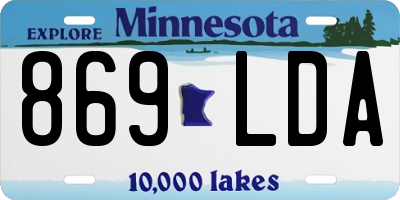 MN license plate 869LDA