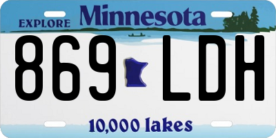 MN license plate 869LDH