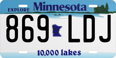 MN license plate 869LDJ