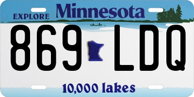 MN license plate 869LDQ