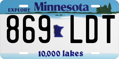 MN license plate 869LDT