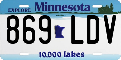 MN license plate 869LDV
