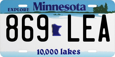 MN license plate 869LEA