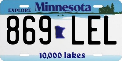 MN license plate 869LEL