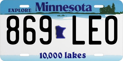 MN license plate 869LEO