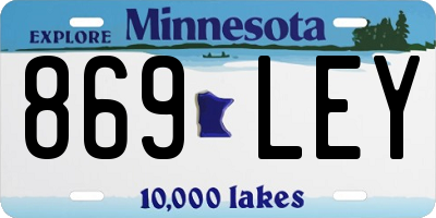 MN license plate 869LEY