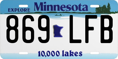 MN license plate 869LFB