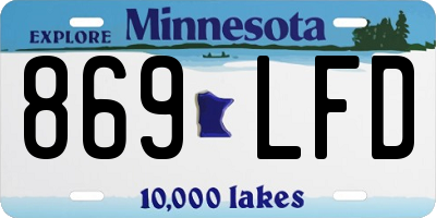 MN license plate 869LFD
