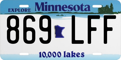 MN license plate 869LFF